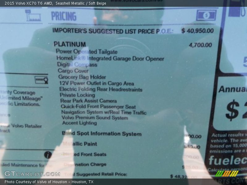 Seashell Metallic / Soft Beige 2015 Volvo XC70 T6 AWD