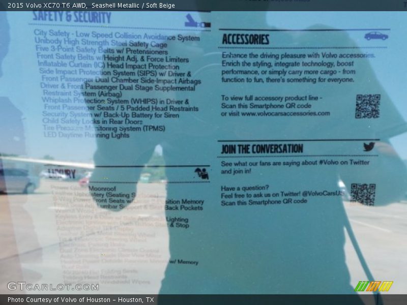 Seashell Metallic / Soft Beige 2015 Volvo XC70 T6 AWD