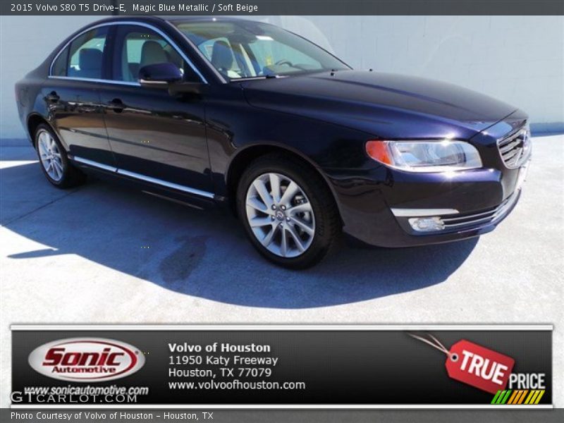 Magic Blue Metallic / Soft Beige 2015 Volvo S80 T5 Drive-E