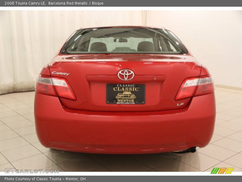Barcelona Red Metallic / Bisque 2008 Toyota Camry LE