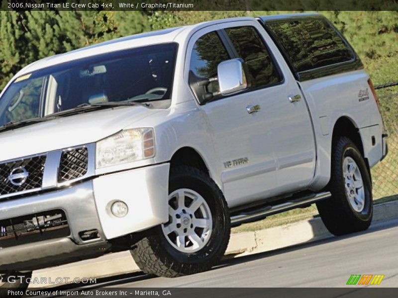 White / Graphite/Titanium 2006 Nissan Titan LE Crew Cab 4x4