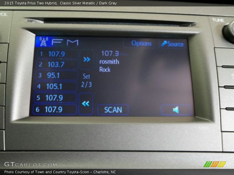 Classic Silver Metallic / Dark Gray 2015 Toyota Prius Two Hybrid