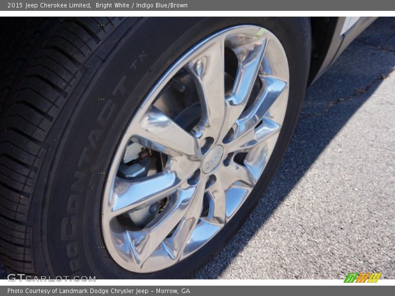 Bright White / Indigo Blue/Brown 2015 Jeep Cherokee Limited
