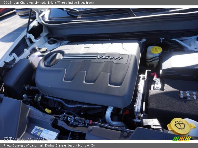 Bright White / Indigo Blue/Brown 2015 Jeep Cherokee Limited