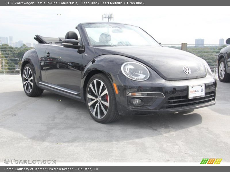 Deep Black Pearl Metallic / Titan Black 2014 Volkswagen Beetle R-Line Convertible
