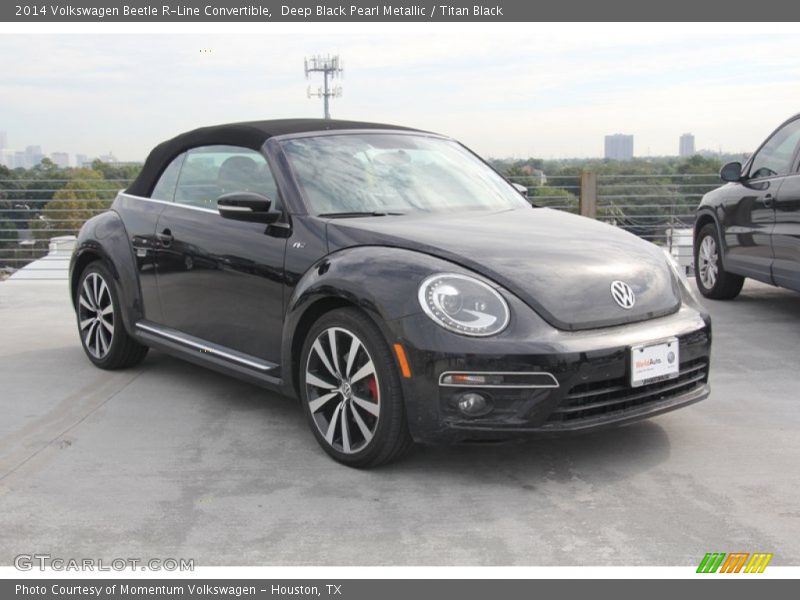 Deep Black Pearl Metallic / Titan Black 2014 Volkswagen Beetle R-Line Convertible