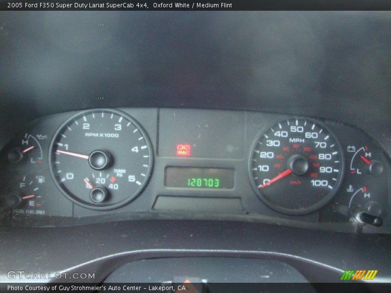 Oxford White / Medium Flint 2005 Ford F350 Super Duty Lariat SuperCab 4x4