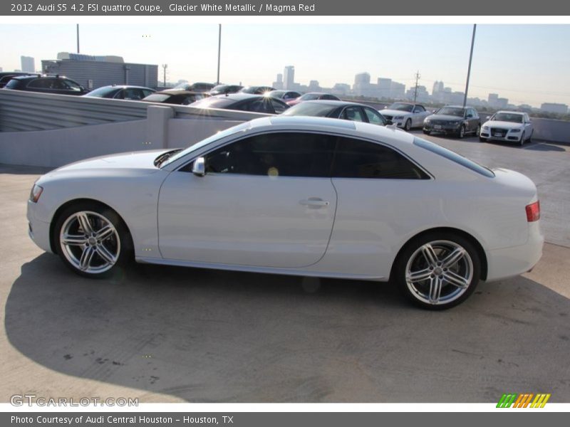Glacier White Metallic / Magma Red 2012 Audi S5 4.2 FSI quattro Coupe