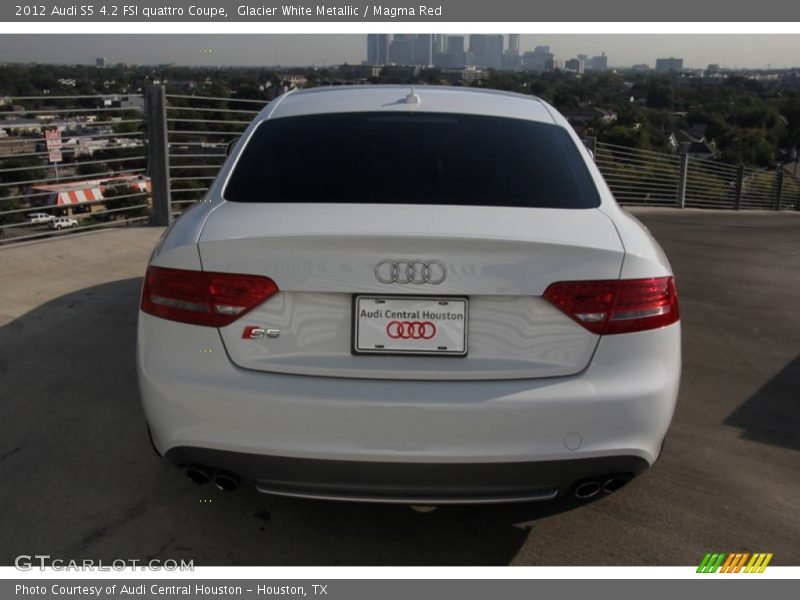 Glacier White Metallic / Magma Red 2012 Audi S5 4.2 FSI quattro Coupe
