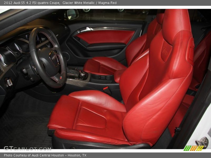 Glacier White Metallic / Magma Red 2012 Audi S5 4.2 FSI quattro Coupe