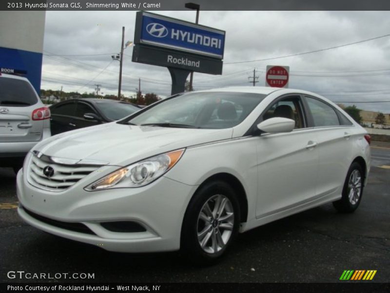 Shimmering White / Camel 2013 Hyundai Sonata GLS