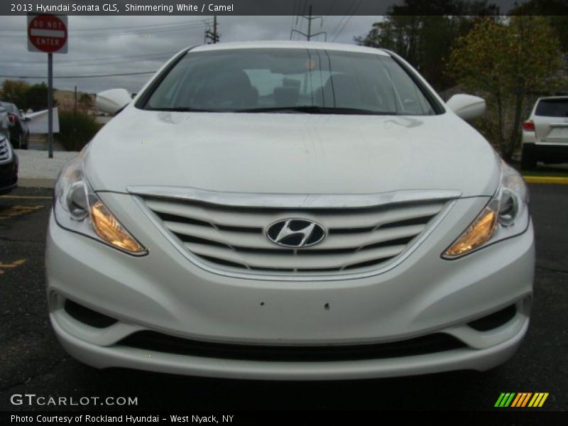 Shimmering White / Camel 2013 Hyundai Sonata GLS