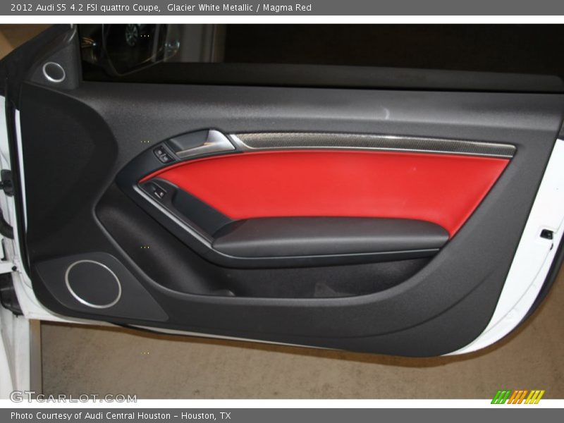 Glacier White Metallic / Magma Red 2012 Audi S5 4.2 FSI quattro Coupe