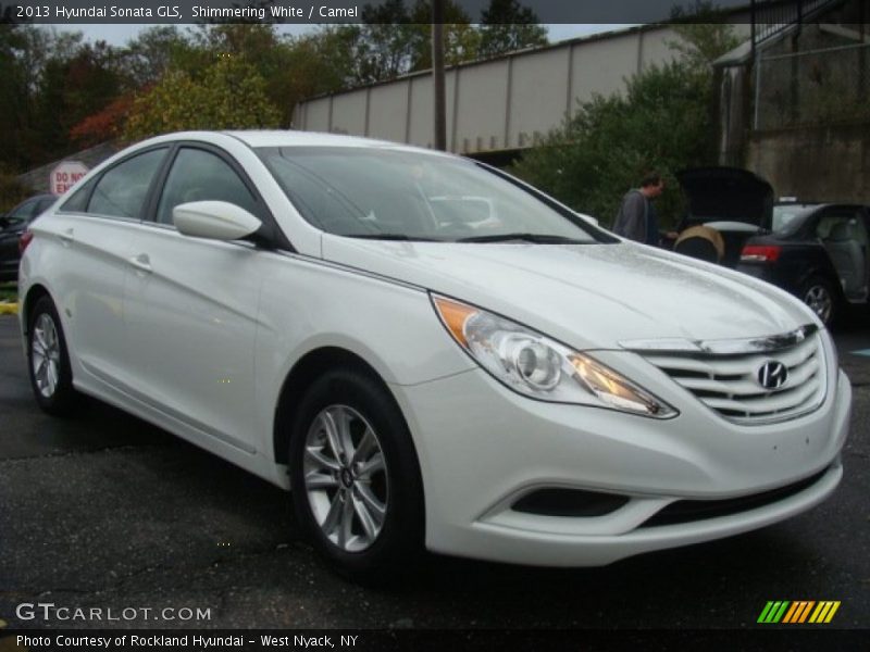 Shimmering White / Camel 2013 Hyundai Sonata GLS