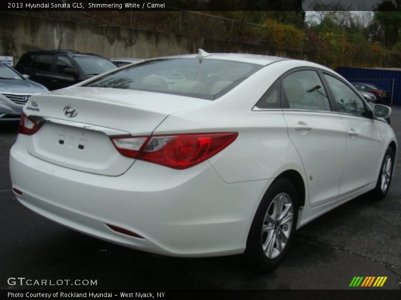 Shimmering White / Camel 2013 Hyundai Sonata GLS