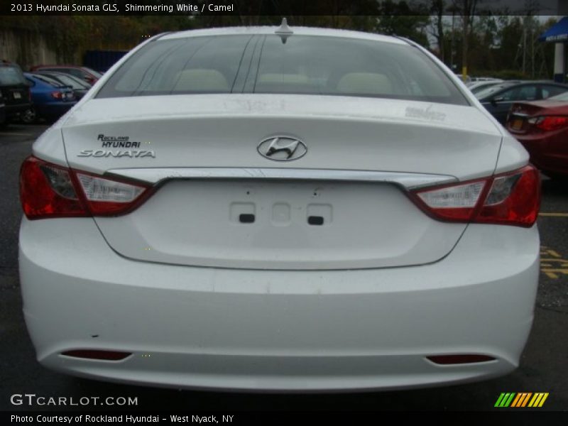 Shimmering White / Camel 2013 Hyundai Sonata GLS