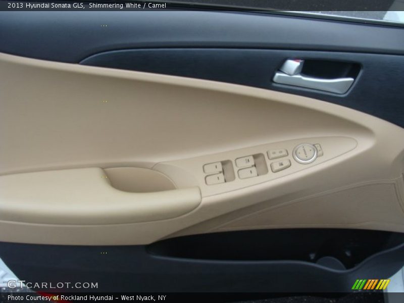 Shimmering White / Camel 2013 Hyundai Sonata GLS