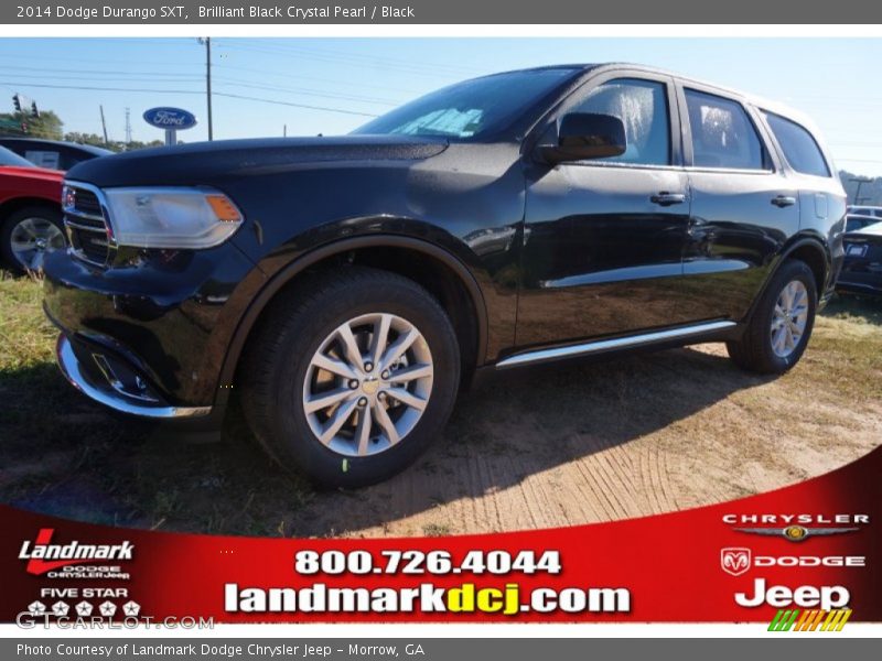 Brilliant Black Crystal Pearl / Black 2014 Dodge Durango SXT