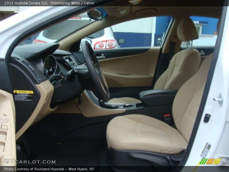 Shimmering White / Camel 2013 Hyundai Sonata GLS