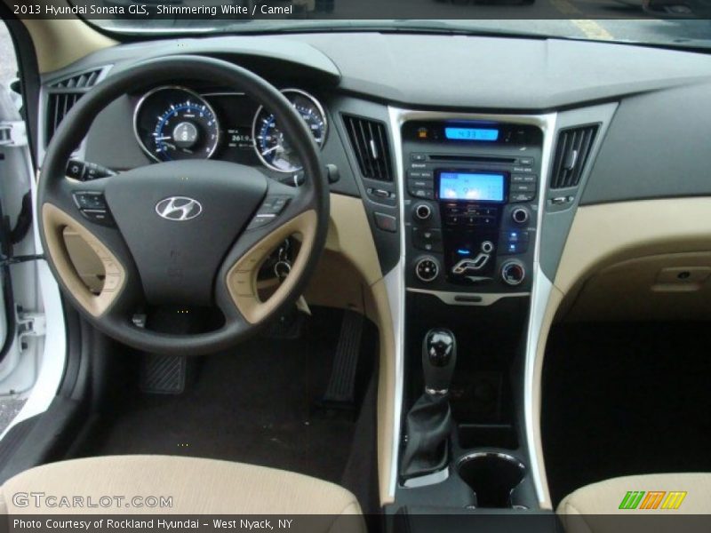 Shimmering White / Camel 2013 Hyundai Sonata GLS