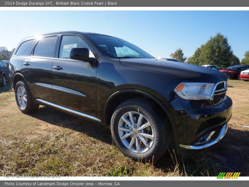 Brilliant Black Crystal Pearl / Black 2014 Dodge Durango SXT