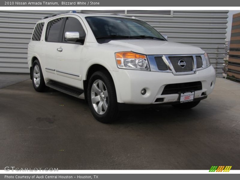 Blizzard White / Stone 2010 Nissan Armada Titanium