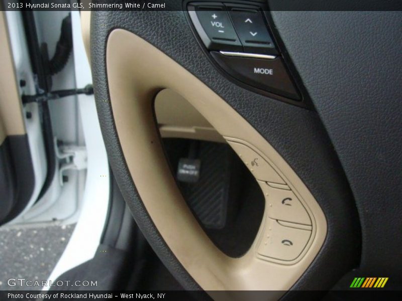 Shimmering White / Camel 2013 Hyundai Sonata GLS