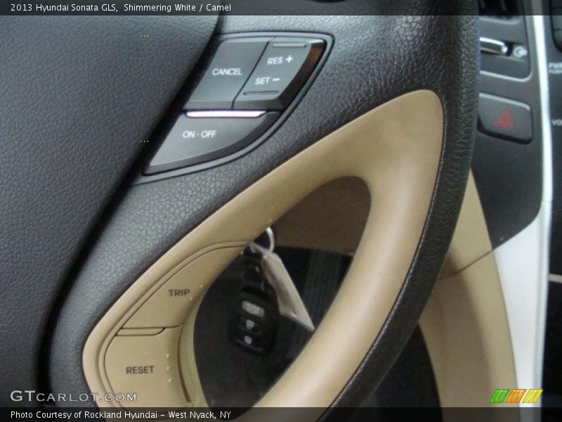 Shimmering White / Camel 2013 Hyundai Sonata GLS