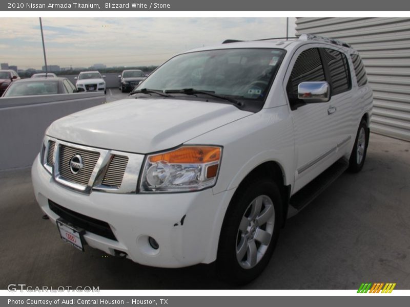 Blizzard White / Stone 2010 Nissan Armada Titanium
