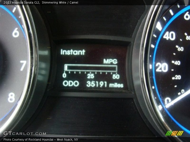 Shimmering White / Camel 2013 Hyundai Sonata GLS