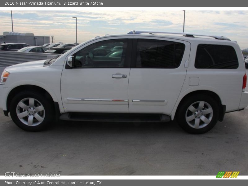 Blizzard White / Stone 2010 Nissan Armada Titanium