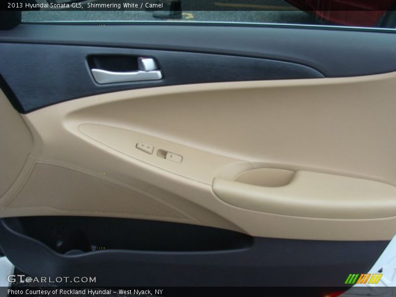 Shimmering White / Camel 2013 Hyundai Sonata GLS