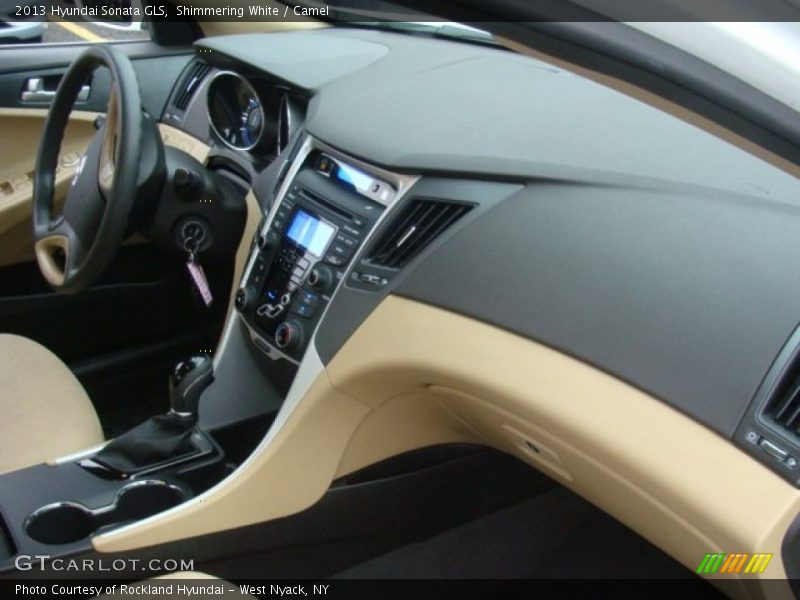 Shimmering White / Camel 2013 Hyundai Sonata GLS