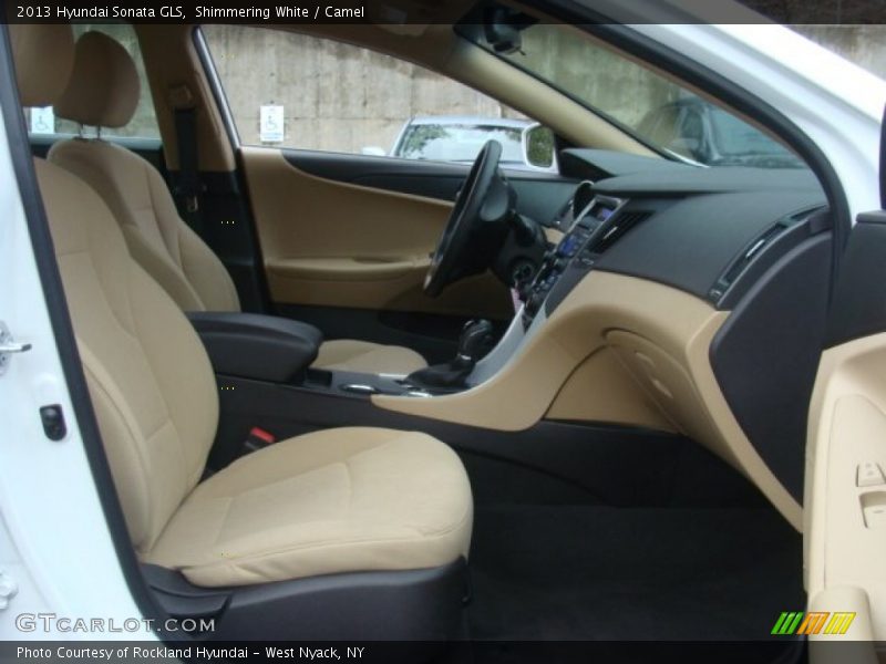 Shimmering White / Camel 2013 Hyundai Sonata GLS