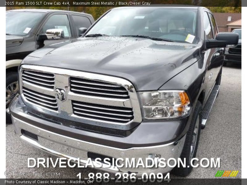 Maximum Steel Metallic / Black/Diesel Gray 2015 Ram 1500 SLT Crew Cab 4x4