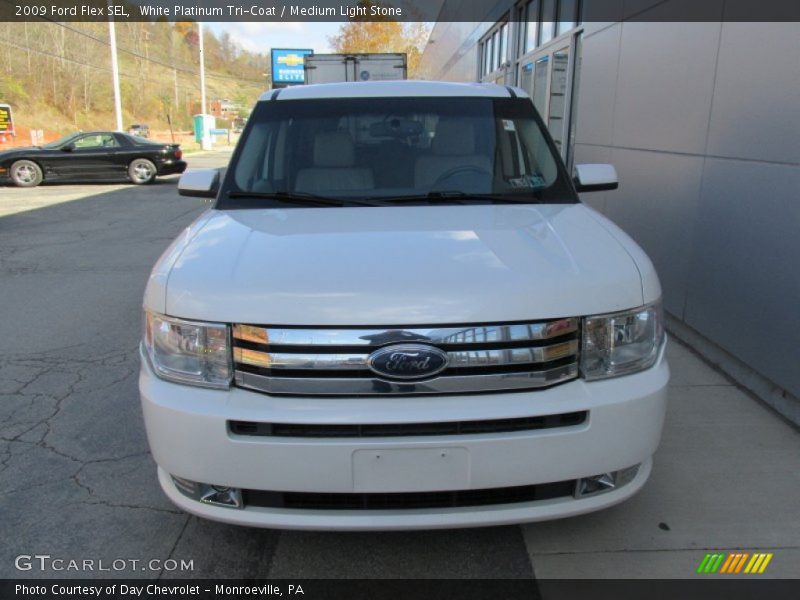 White Platinum Tri-Coat / Medium Light Stone 2009 Ford Flex SEL