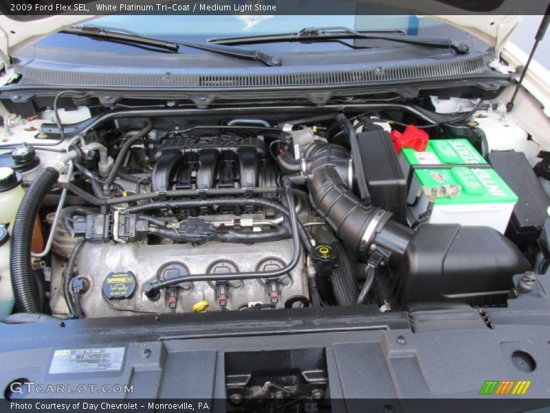 White Platinum Tri-Coat / Medium Light Stone 2009 Ford Flex SEL