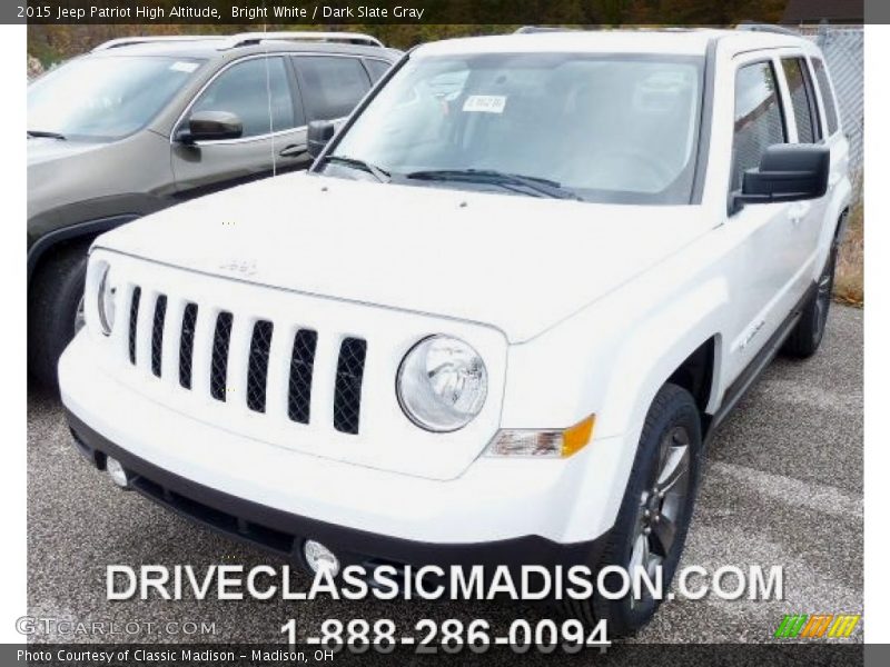 Bright White / Dark Slate Gray 2015 Jeep Patriot High Altitude