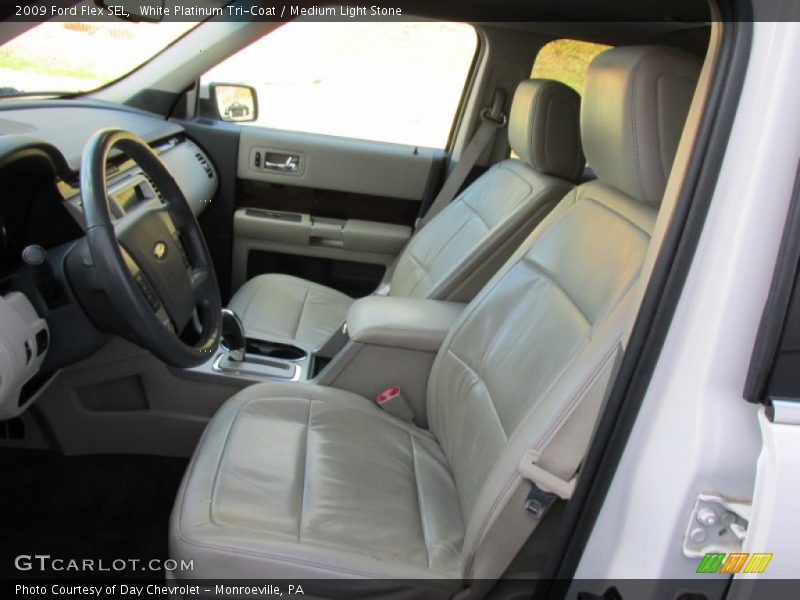 White Platinum Tri-Coat / Medium Light Stone 2009 Ford Flex SEL