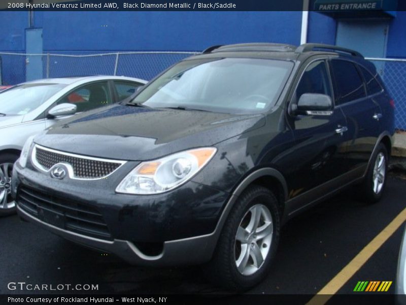 Black Diamond Metallic / Black/Saddle 2008 Hyundai Veracruz Limited AWD