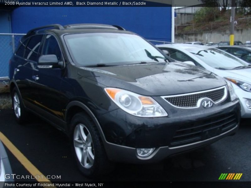 Black Diamond Metallic / Black/Saddle 2008 Hyundai Veracruz Limited AWD