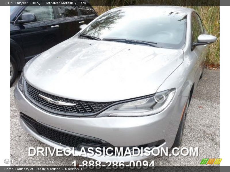Billet Silver Metallic / Black 2015 Chrysler 200 S