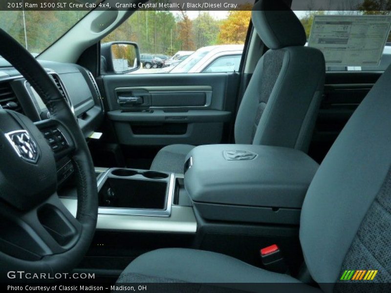Granite Crystal Metallic / Black/Diesel Gray 2015 Ram 1500 SLT Crew Cab 4x4