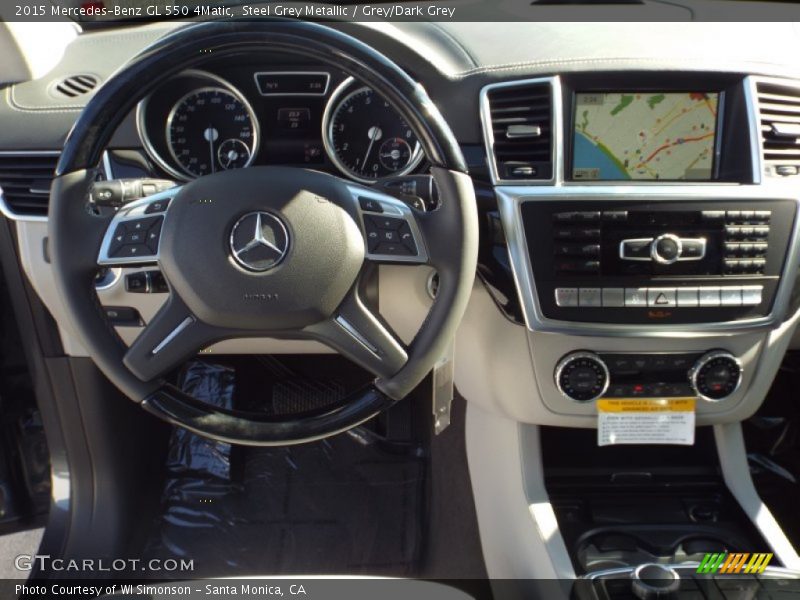Steel Grey Metallic / Grey/Dark Grey 2015 Mercedes-Benz GL 550 4Matic