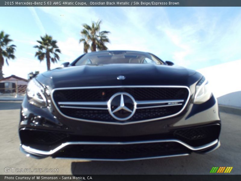 Obsidian Black Metallic / Silk Beige/Espresso Brown 2015 Mercedes-Benz S 63 AMG 4Matic Coupe