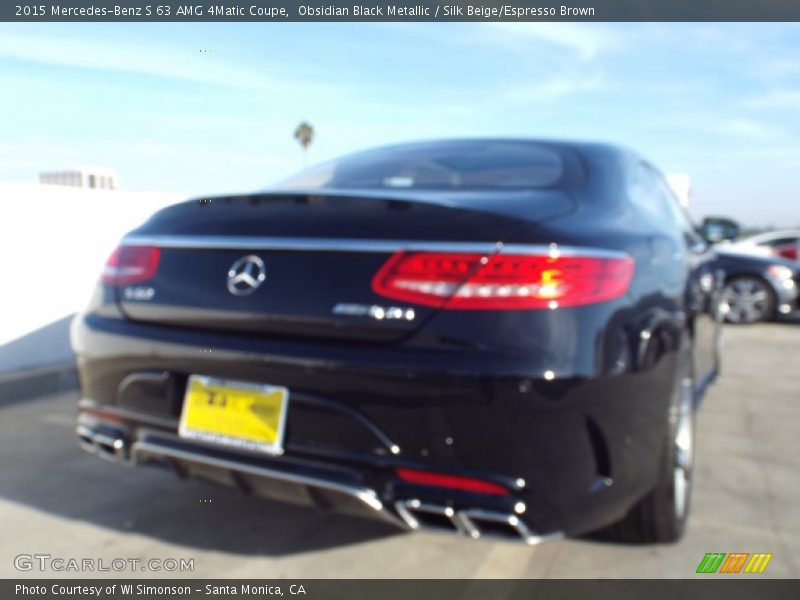Obsidian Black Metallic / Silk Beige/Espresso Brown 2015 Mercedes-Benz S 63 AMG 4Matic Coupe