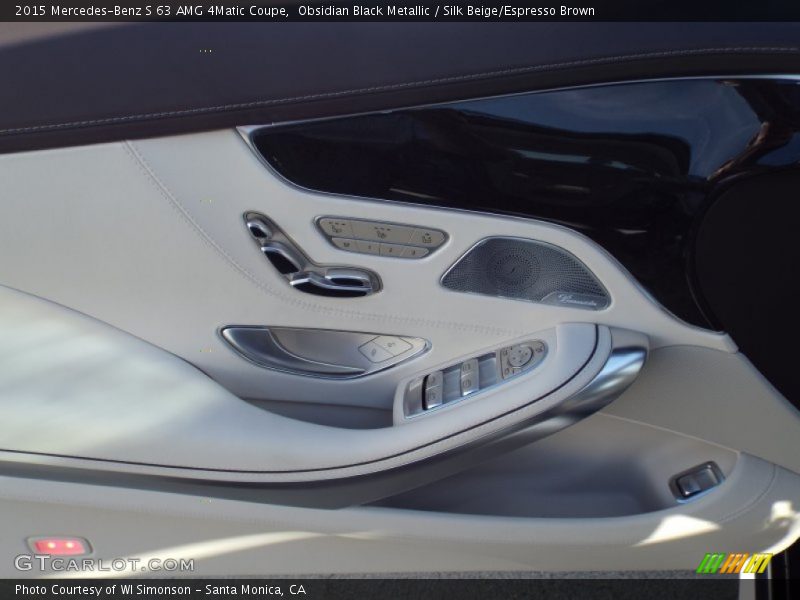 Obsidian Black Metallic / Silk Beige/Espresso Brown 2015 Mercedes-Benz S 63 AMG 4Matic Coupe