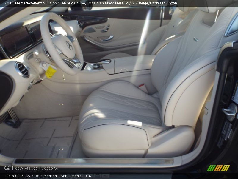 Obsidian Black Metallic / Silk Beige/Espresso Brown 2015 Mercedes-Benz S 63 AMG 4Matic Coupe