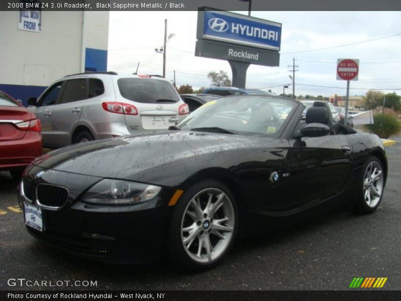 Black Sapphire Metallic / Black 2008 BMW Z4 3.0i Roadster