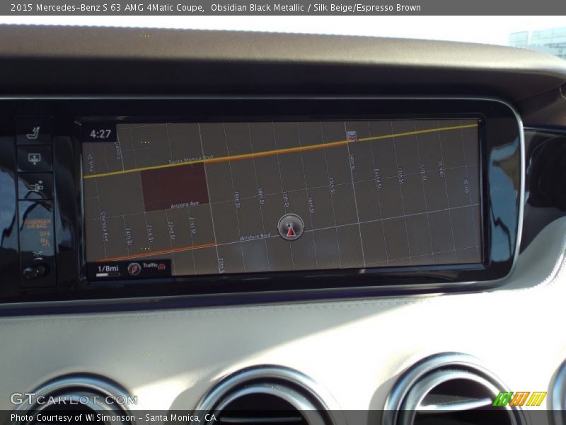 Obsidian Black Metallic / Silk Beige/Espresso Brown 2015 Mercedes-Benz S 63 AMG 4Matic Coupe